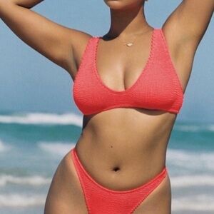 Bond-Eye ScoutSscene 2 piece bikini in guava, crinkle One Size